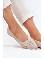 Materiálové Dámské Baletky Béžové Zelira