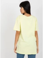 Dámské tričko EM TS 527 1.26X světle žlutá - FPrice Dámské tričko EM TS 527 1.26X světle žlutá - FPrice