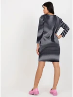LO SK LK 259 šaty.00X bílá a tmavě modrá LO SK LK 259 šaty.00X bílá a tmavě modrá
