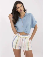 Šortky RO SN 2514.34P bílá a modrá