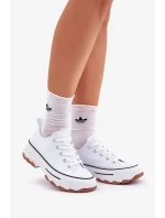 Dámské nízké trampky na platformě Aradwin – bílé