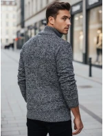 Pánský rozepínací šedý svetr FashionStreet WX2251z