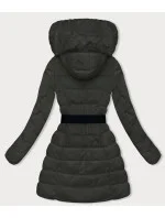 Péřová dámská zimní bunda v army barvě (2M-007) Péřová dámská zimní bunda v army barvě (2M-007)