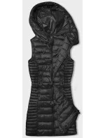 Černá prošívaná vesta s kapucí (16M9113-392) Černá prošívaná vesta s kapucí (16M9113-392)