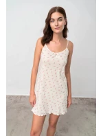 Dámská noční košilka Florette 18831 Ecru s potiskem - Vamp