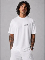 Pánské bavlněné tričko oversize s velkým potiskem bílé FashionStreet NX4007R Pánské bavlněné tričko oversize s velkým potiskem bílé FashionStreet NX4007R