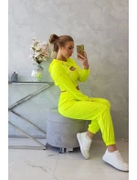 Bavlněná 3dílná sada žlutá neonová