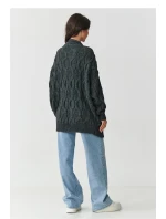 Svetr na zapínání  model 217406 Makadamia