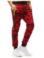 Pánské kamuflážní červené teplákové kalhoty FashionStreet UX3510