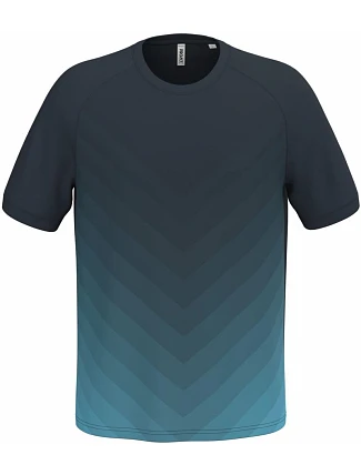 Kariban ProAct PA 4047 Unisex sportovní tričko s barevným gradientem 20.4047 navy