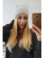 Paris fleecová čepice K212 světle modrá+světle šedá