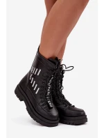 Dámské šněrovací sněhule Vinceza 23-34586 Černé