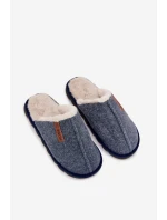 Pánské chlupaté papuče – tmavě modré Darielle