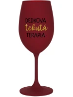 DEDKOVA TEKUTÁ TERAPIA - bordovy pohár na víno 350 ml DEDKOVA TEKUTÁ TERAPIA - bordovy pohár na víno 350 ml