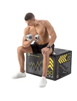 HMS STC21 2 x 10 kg činky v pouzdře chrom