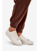 Nízké Dámské Tenisky Z Eko Kůže Big Star NN274578 Béžové Nízké Dámské Tenisky Z Eko Kůže Big Star NN274578 Béžové