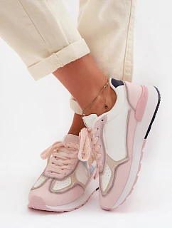 Dámské tenisky z eko kůže růžové Kelira