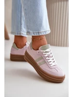 Dámské Semišové Tenisky Na Platformě Fialové Zazoo