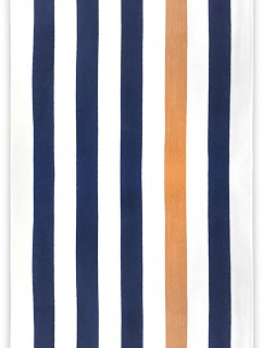 The One Towelling Towel Stripe Plážový ručník "Stripe" 48.1056 navy/gold