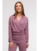 B292 Zavinovací mikina s předním dílem - heather