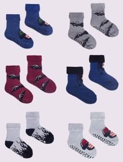 Yoclub Froté ponožky proti uklouznutí ABS 6 balení SKF-0005C-AA0A-003 Vícebarevné