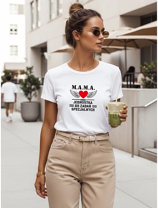 Dámské tričko M.A.M.A. special task unit white FashionStreet NX5026RY