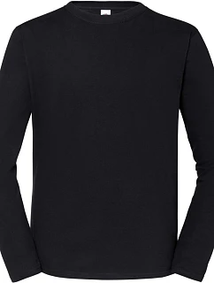 Fruit of the Loom Iconic 195 LSL Pánské tričko z těžké bavlny s dl. rukávem 16.1360 black