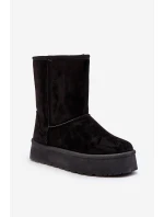 Dámské sněžné boty zateplené kožešinou Černá Abrams