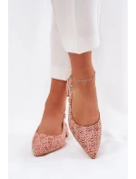 Pletené Dámské Sandály Na Jemném Podpatku Multikolor Jorela