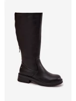 Kožené dámské kozačky vyhřívané Maciejka A7164-01 Černé Kožené dámské kozačky vyhřívané Maciejka A7164-01 Černé