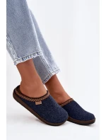 Dámské pantofle s výšivkou Inblu – tmavě modré Dámské pantofle s výšivkou Inblu – tmavě modré