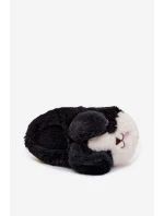Dětské chlupaté bačkory – černé se psy Farnise Dětské chlupaté bačkory – černé se psy Farnise