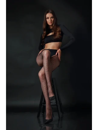 KABARETNÍ PUNČOCHÁČE S TŘPYTIVÝMI KAMENY STONE