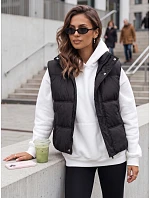 Dámská zateplená vesta bez kapuce, černá, FashionStreet TY5728 Dámská zateplená vesta bez kapuce, černá, FashionStreet TY5728