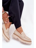 Dámské Mokasíny Na Platformě A Plochém Podpatku Big Star NN274050 Béžové