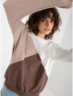 Mikina RV BL 8463.41P bílo-hnědá