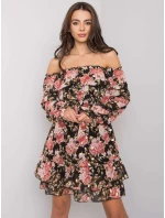 Šaty DHJ SK 15015 2.73P černá a růžová Šaty DHJ SK 15015 2.73P černá a růžová