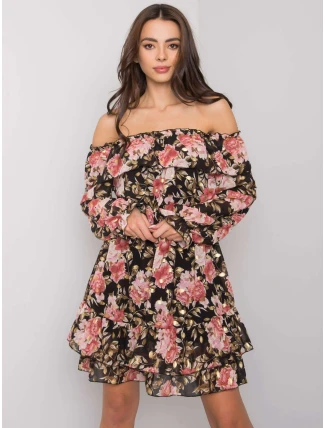 Šaty DHJ SK 15015 2.73P černá a růžová Šaty DHJ SK 15015 2.73P černá a růžová