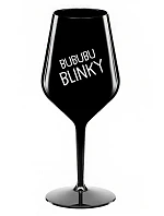 BUBUBUBLINKY - černá nerozbitná sklenice na víno 470 ml