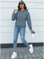 Tmavě šedá dámská mikina s kapucí LARA II FashionStreet BY1334 Tmavě šedá dámská mikina s kapucí LARA II FashionStreet BY1334