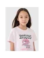 Dívčí tričko s potiskem 4F 4FJRSS25TTSHF2585-12S