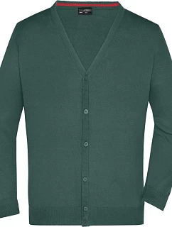 Daiber JN 661 Pánský pletený cardigan s výstřihem do V 02.0661 forest green