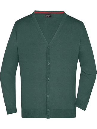 Daiber JN 661 Pánský pletený cardigan s výstřihem do V 02.0661 forest green Daiber JN 661 Pánský pletený cardigan s výstřihem do V 02.0661 forest green