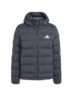 Pánská péřová bunda adidas Helionic Climawarm Stretch Hooded Jacket Black JN2114 pánské oblečení