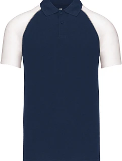 Kariban K 226 Baseballové piqué polo 20.K226 navy/light grey/white