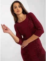 Dámské šaty LK SK 506559.47 vínové - FPrice Dámské šaty LK SK 506559.47 vínové - FPrice