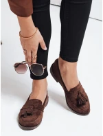 Dámské semišové hnědé mokasíny FashionStreet ZY1168