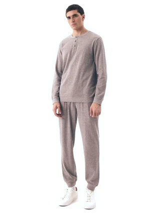 Pánské pyžamo 42638 Desert grey - HENDERSON Pánské pyžamo 42638 Desert grey - HENDERSON