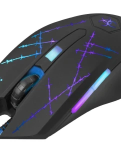 DEFENDER DRÁTOVÁ MYŠ FORCED GM-020L 800/1800/2400/3200 DPI 6P + PODLOŽKA + HRA 52020