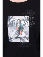 Halenka s potiskem Star Style černá Halenka s potiskem Star Style černá